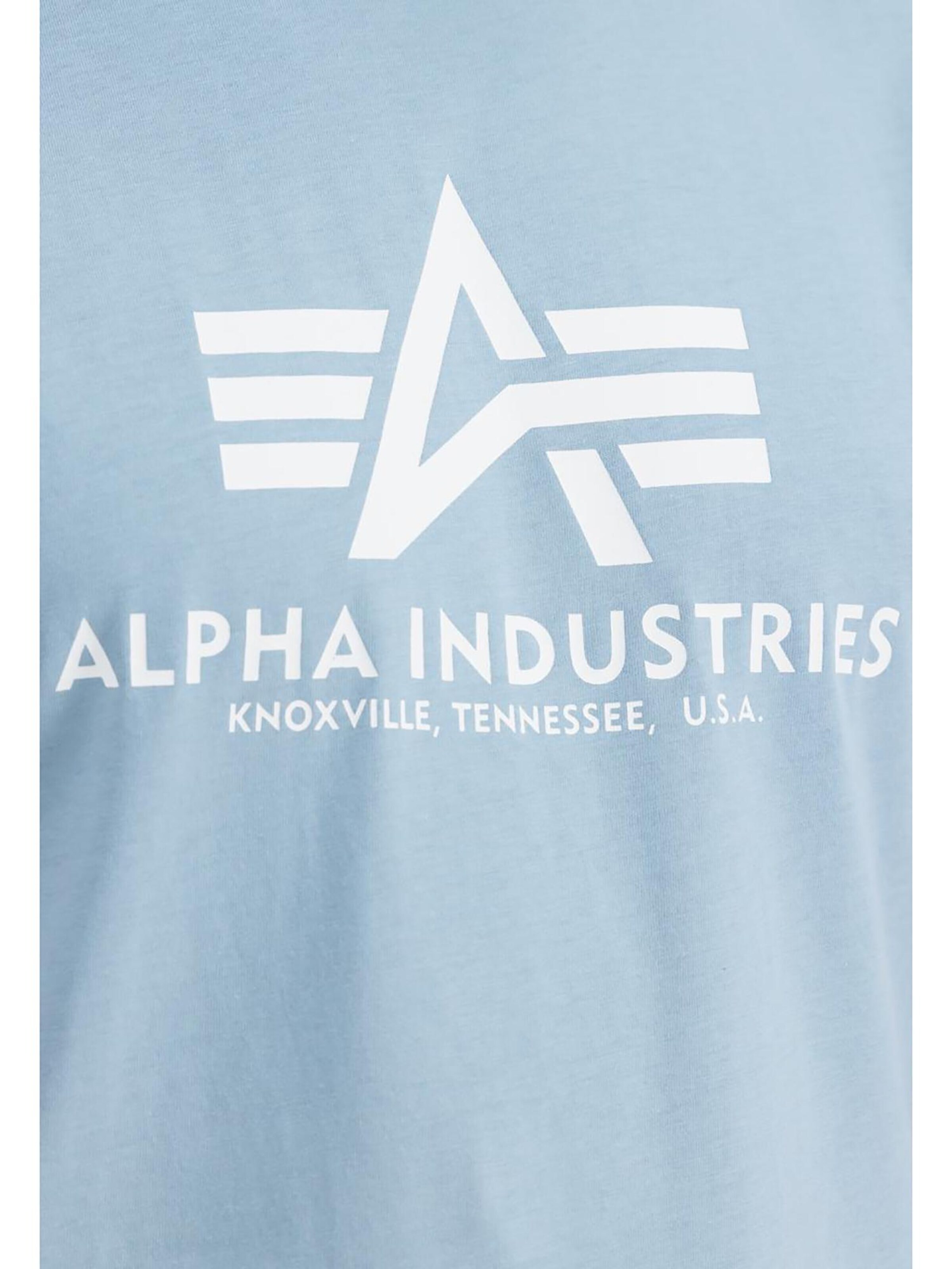 ALPHA INDUSTRIES Majica 'Basic Logo' | modra barva