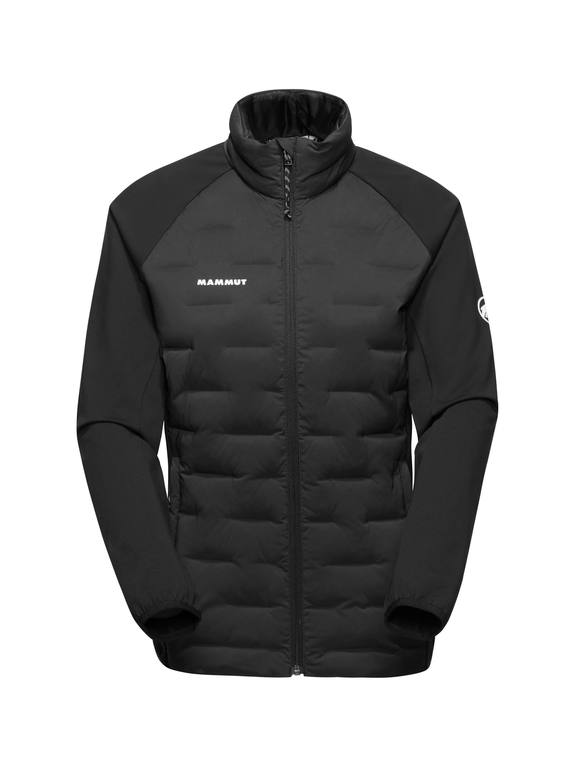 MAMMUT Hybridjacke ‘Sender IN Hybrid’ in Schwarz: Vorderseite