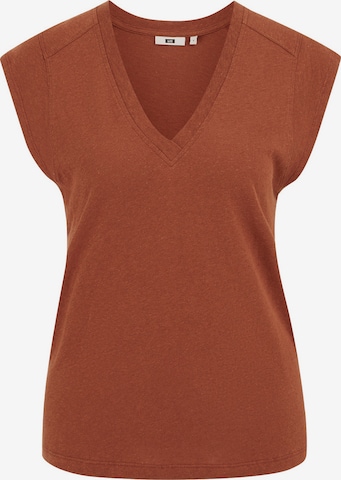WE Fashion Paita värissä ruskea: etupuoli