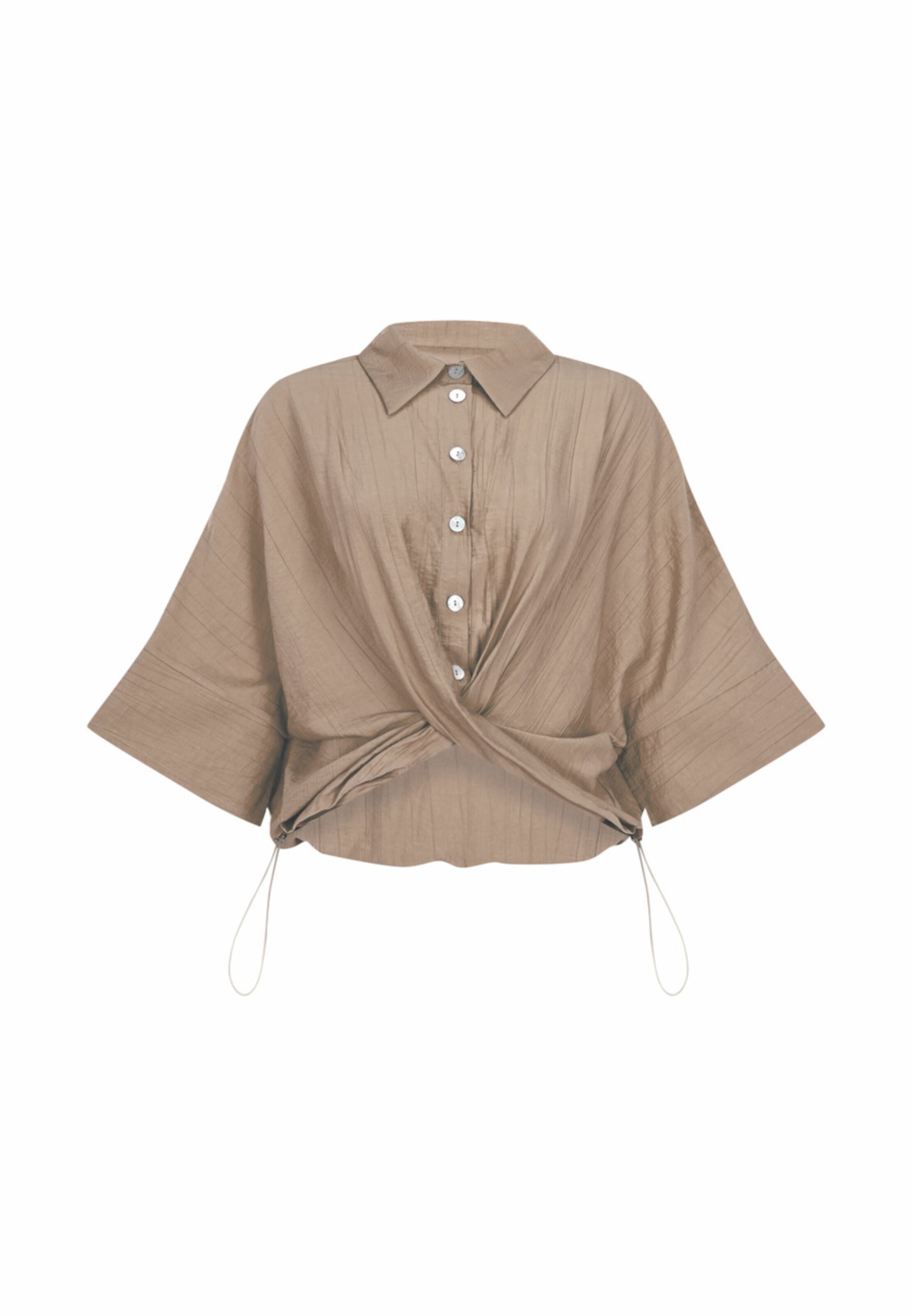 FRESHLIONS Blouse 'Maya' in Beige: front