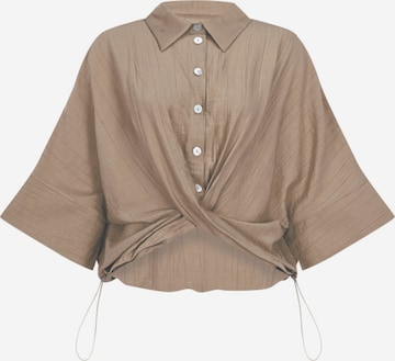 FRESHLIONS Bluse 'Maya' in Beige: Vorderseite