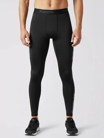 SUPERREBEL® GEAR Lange underbukser 'TOM' i sort: forside
