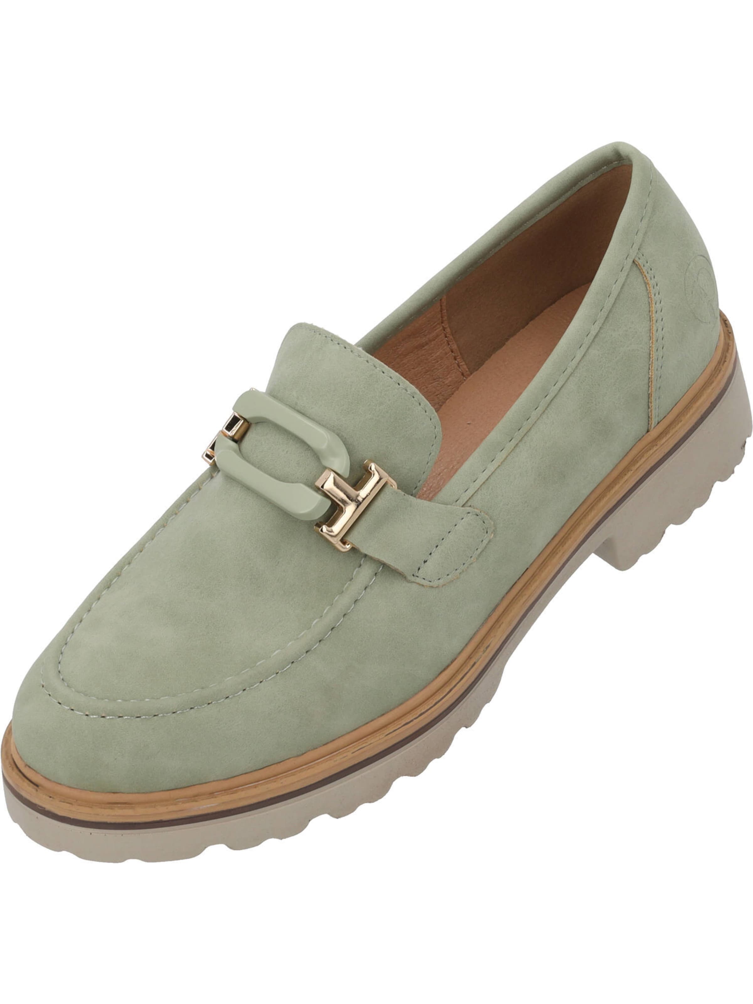 Palado Mokassin 'Mungrars' in Grün: Vorderseite