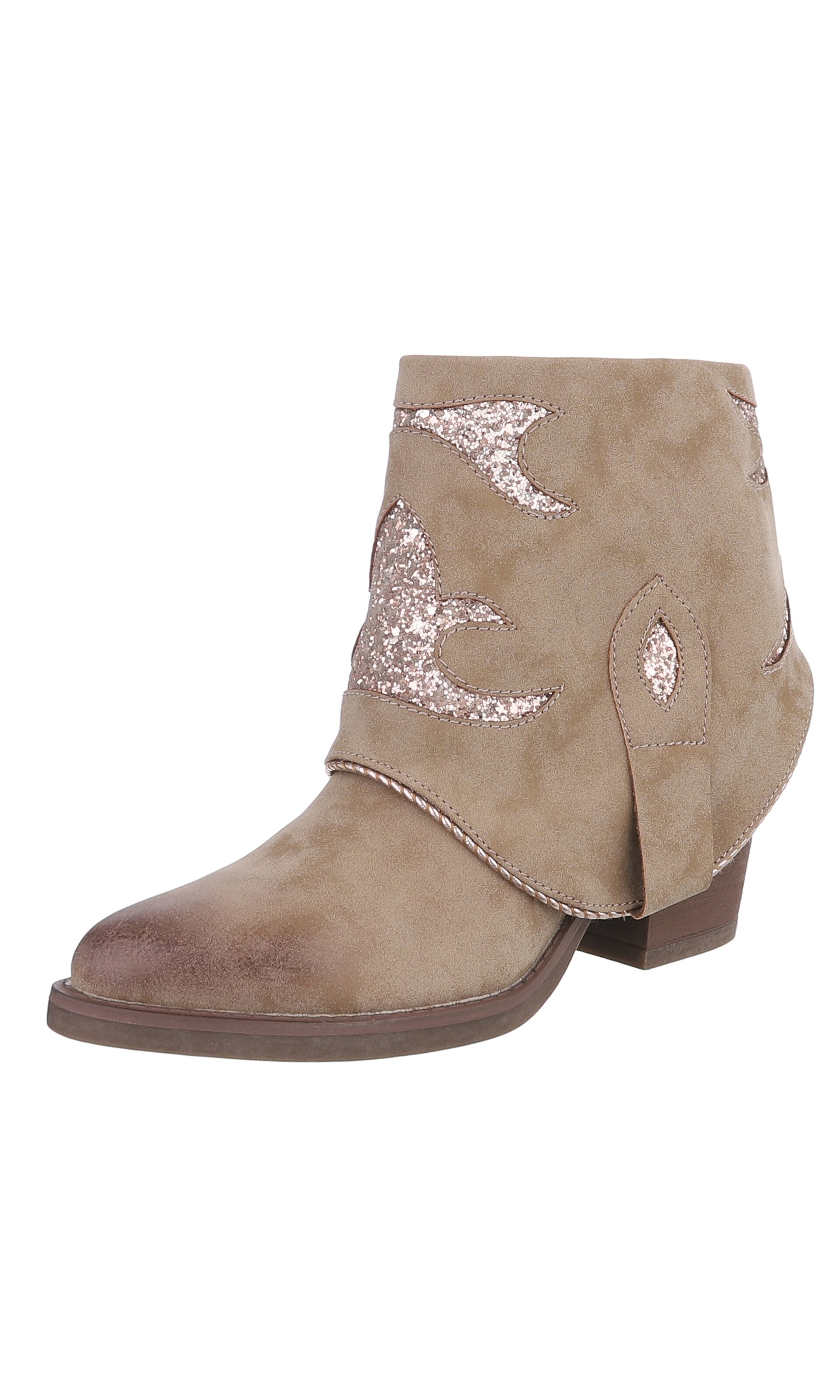 Ital-Design Booties in Brown: front