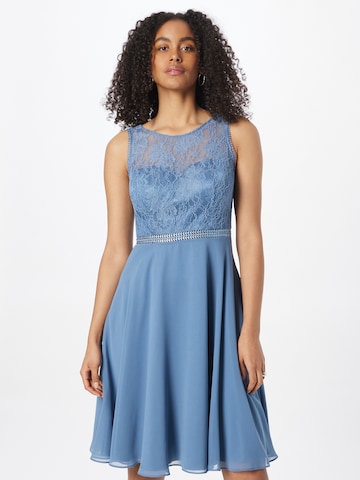 Robe de cocktail VM Vera Mont en bleu : devant