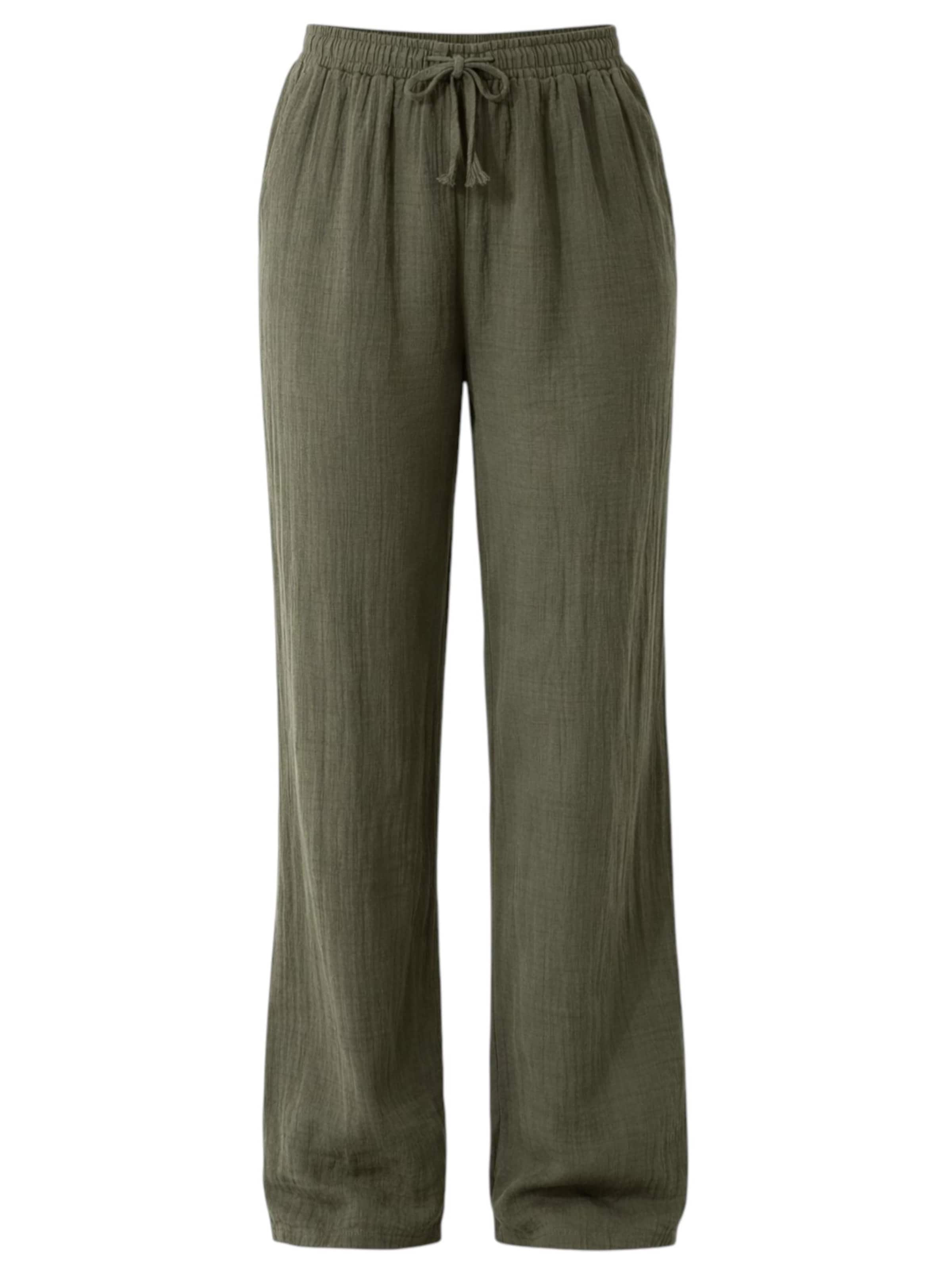 WENOR Wide leg Trousers 'Eleni' in Green: front