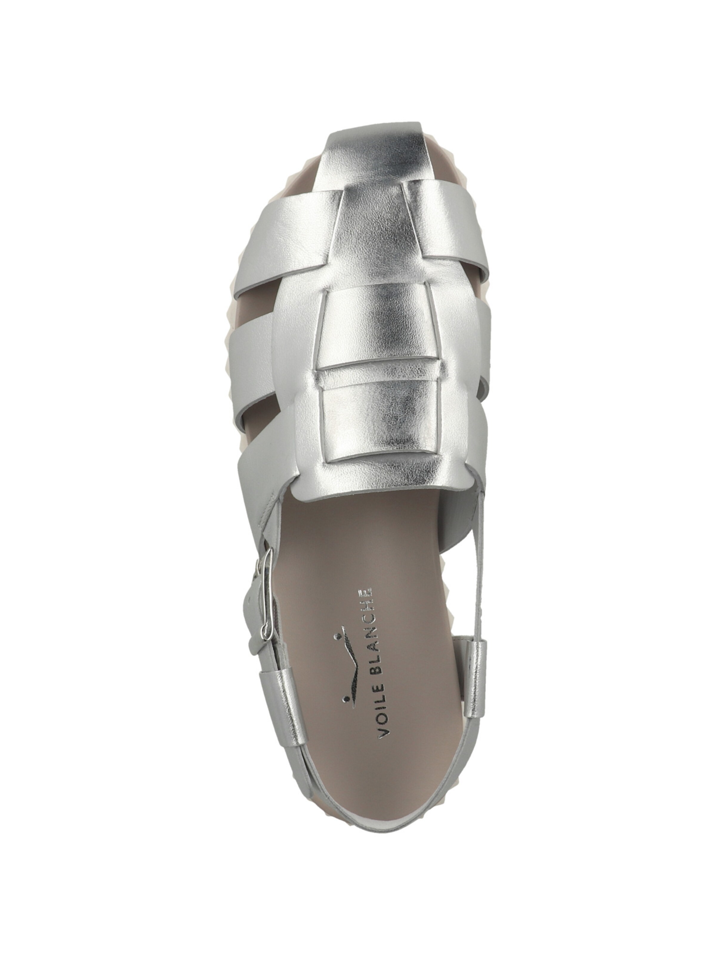 Sandales 'Alice' Voile blanche en argent