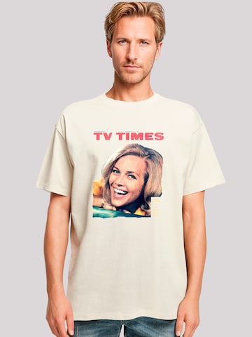 T-Shirt 'TV Times Honor Blackman 1964 Cover' F4NT4STIC en beige : devant