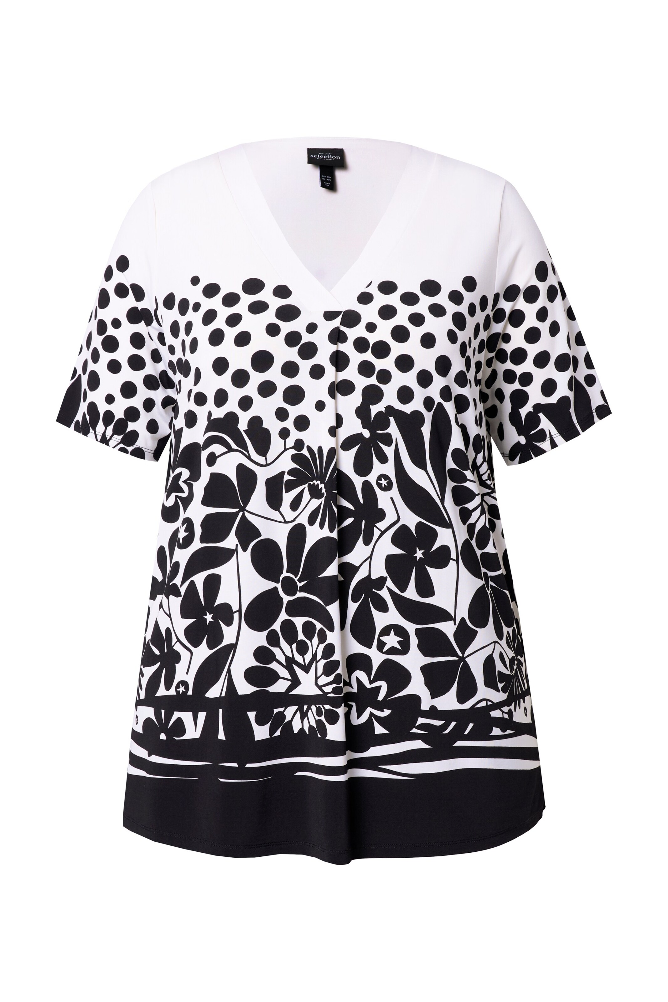 Ulla Popken Shirt in Schwarz: Vorderseite