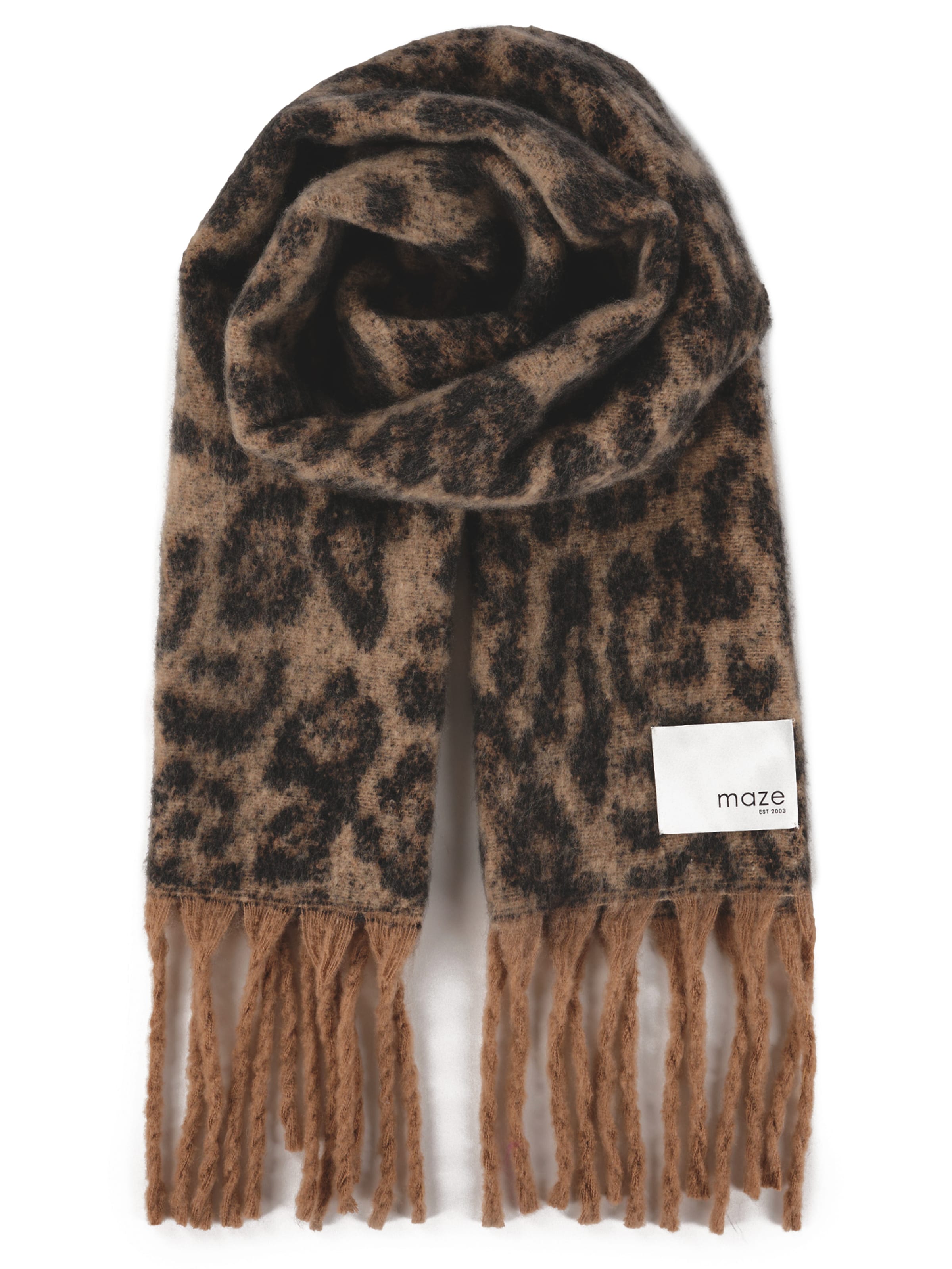 Maze Scarf in Brown: front