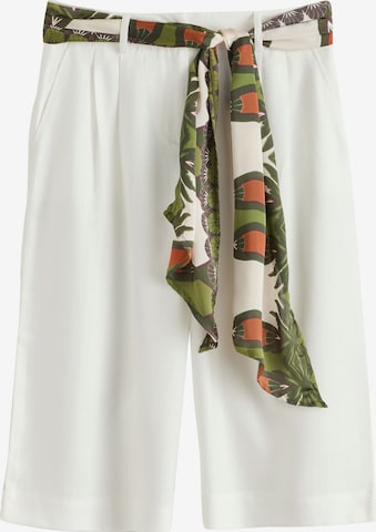 Wide Leg Pantalon Next en blanc : devant