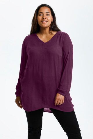 KAFFE CURVE Tunic 'KCami' in Purple: front