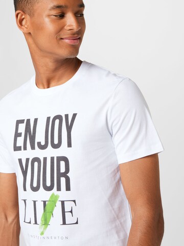 Tricou 'Lie' de la EINSTEIN & NEWTON pe alb