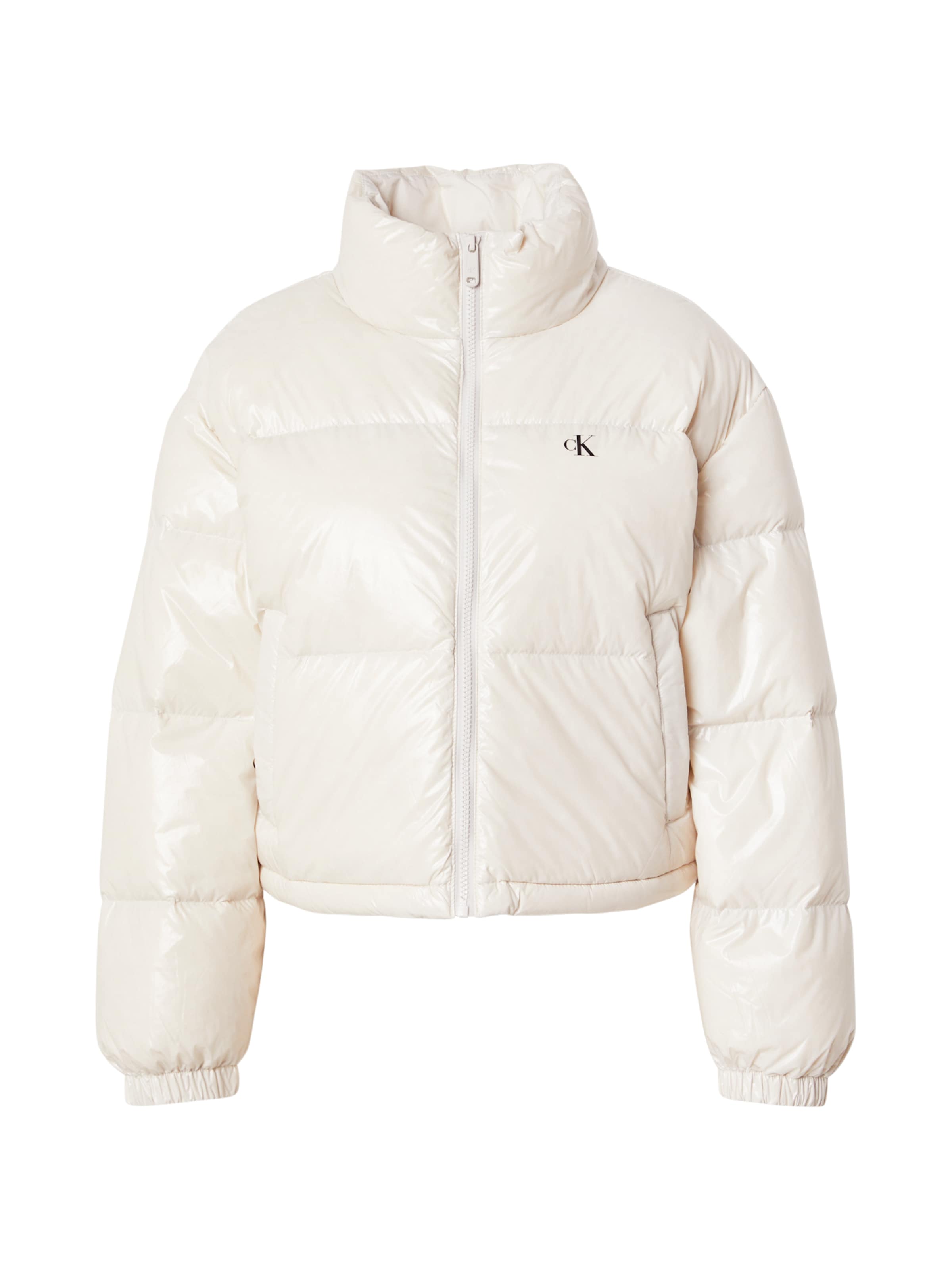 Calvin Klein Jeans Zimní bunda – bílá: přední strana