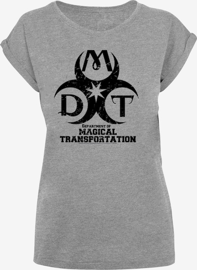 Maglietta 'Harry Potter Department Of Magical Transportation' F4NT4STIC di colore grigio sfumato / nero, Visualizzazione prodotti