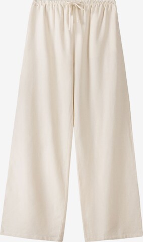 Bershka Zvonové kalhoty Kalhoty – béžová: přední strana