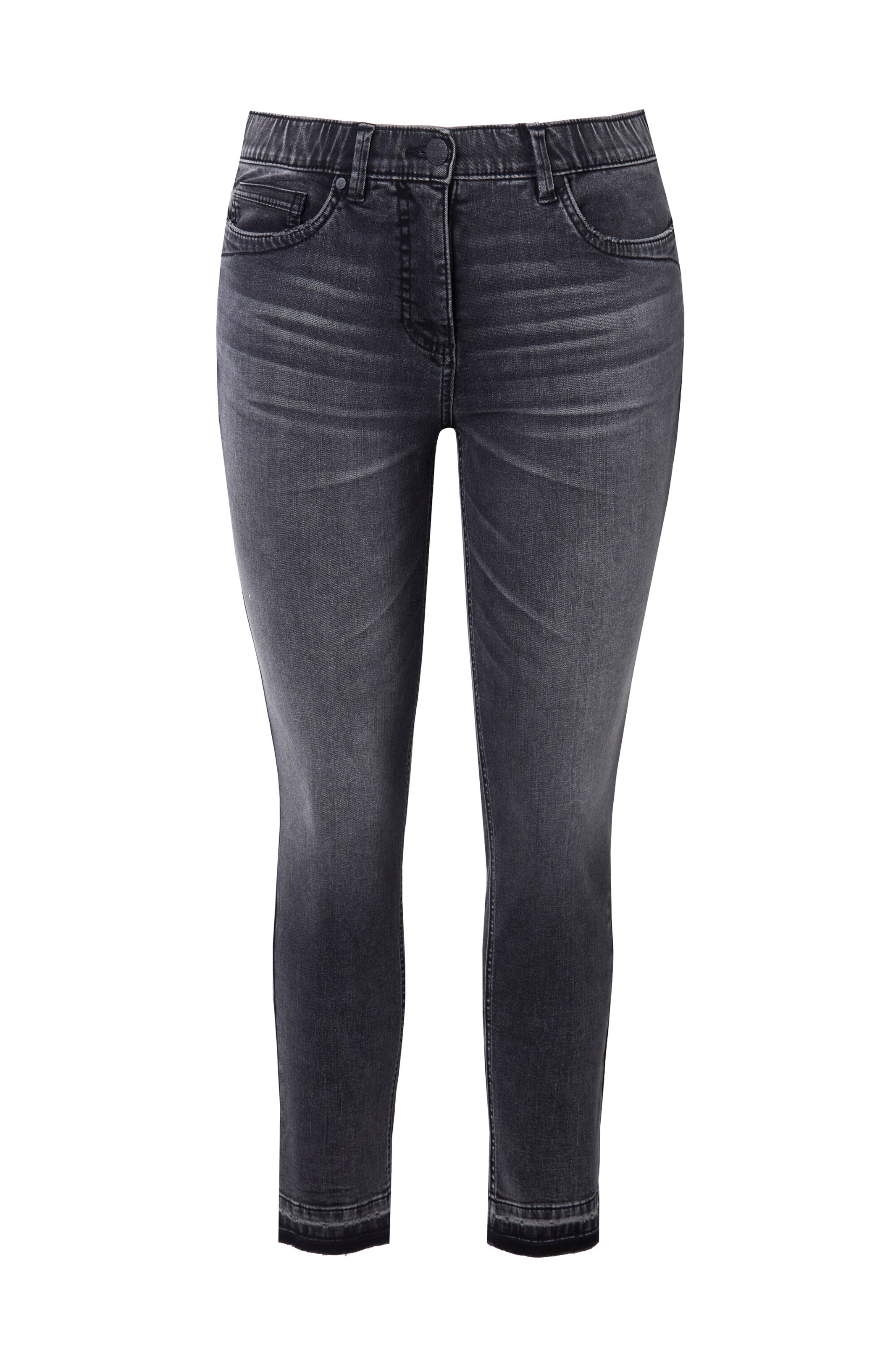 Ulla Popken Regular Jeans in Zwart: voorkant