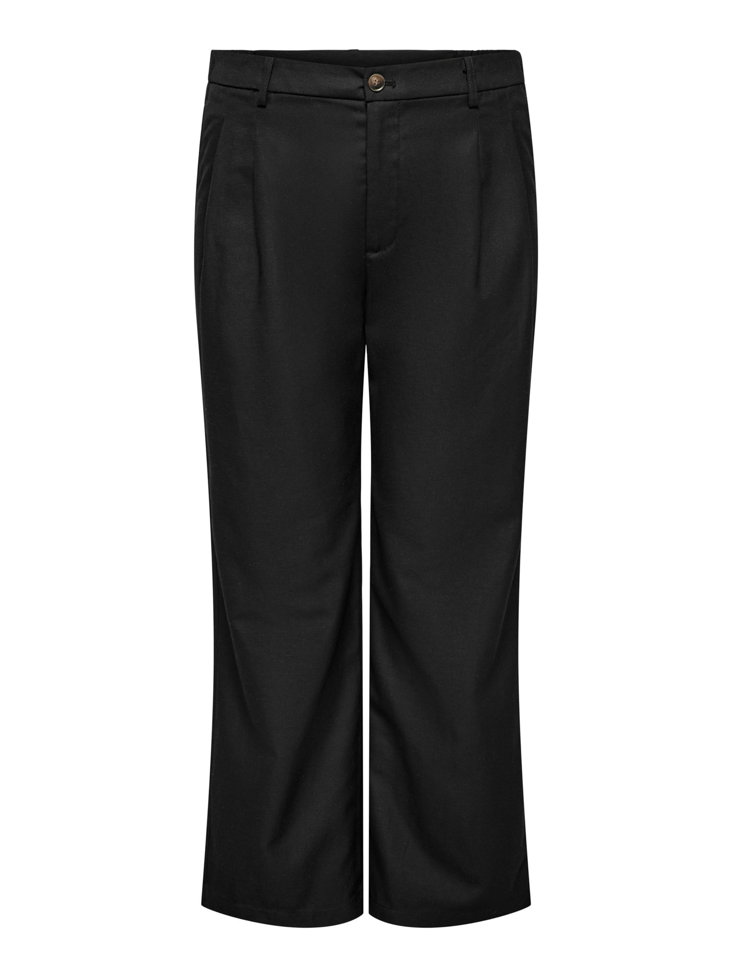 Wide Leg Pantalon à pince 'CARBaia' ONLY Carmakoma en noir : devant