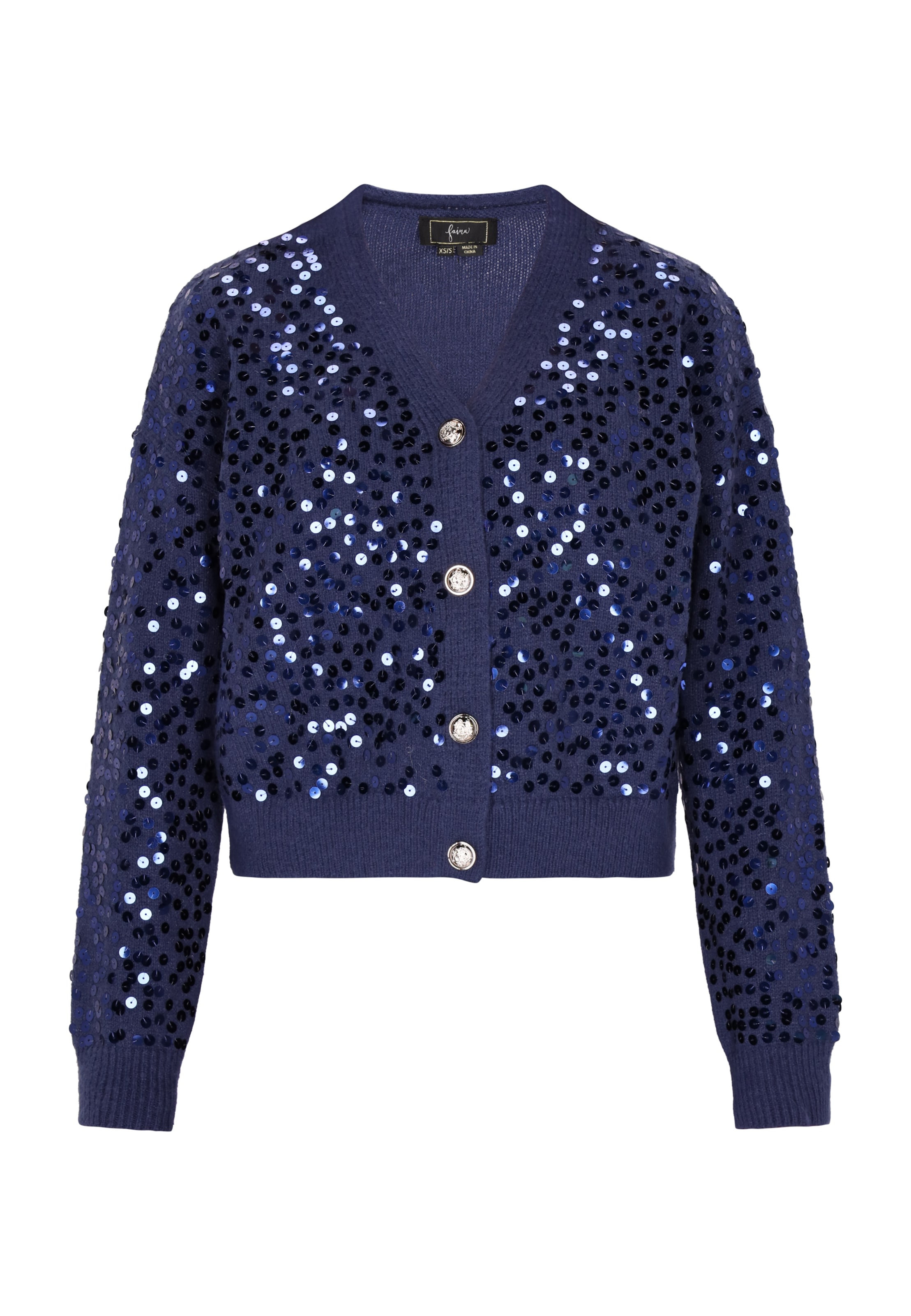 faina Knit cardigan in Blue: front