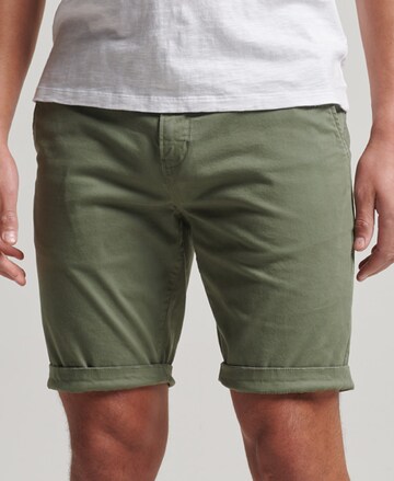 Superdry Slim fit Chino Pants in Green: front