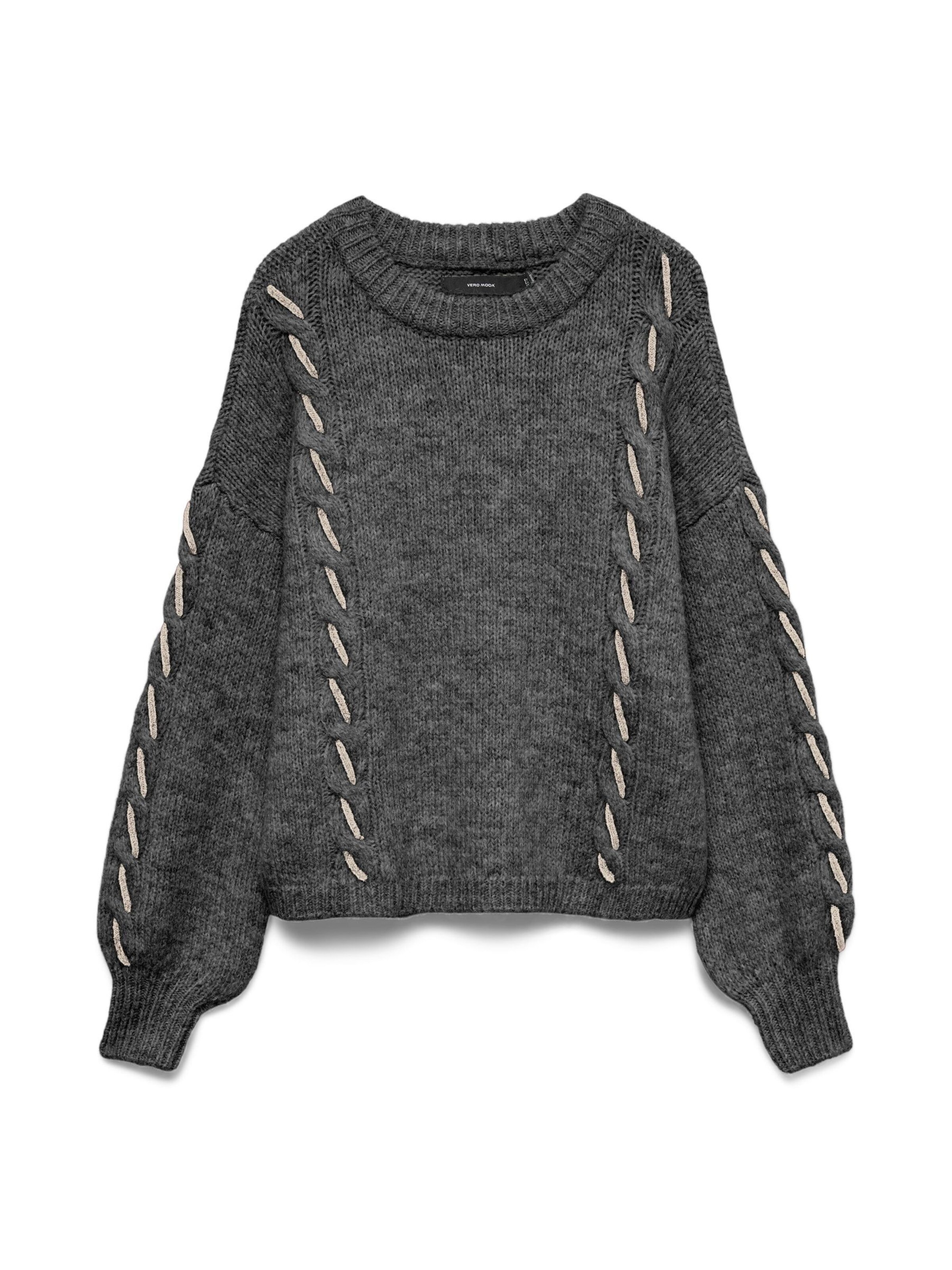 Pull-over 'VMIlina' VERO MODA en gris : devant