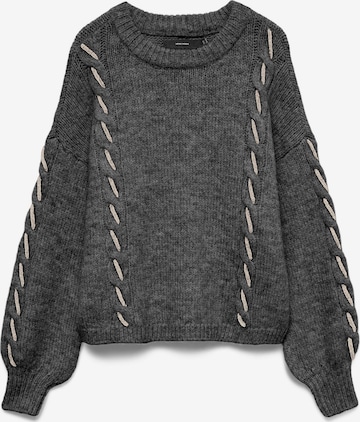Pull-over 'VMIlina' VERO MODA en gris : devant