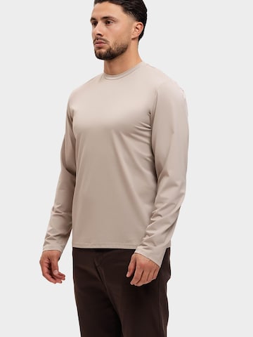 Richesse Shirt 'SHINY ESSENTIAL LONGSLEEVE BEIGE' in Beige