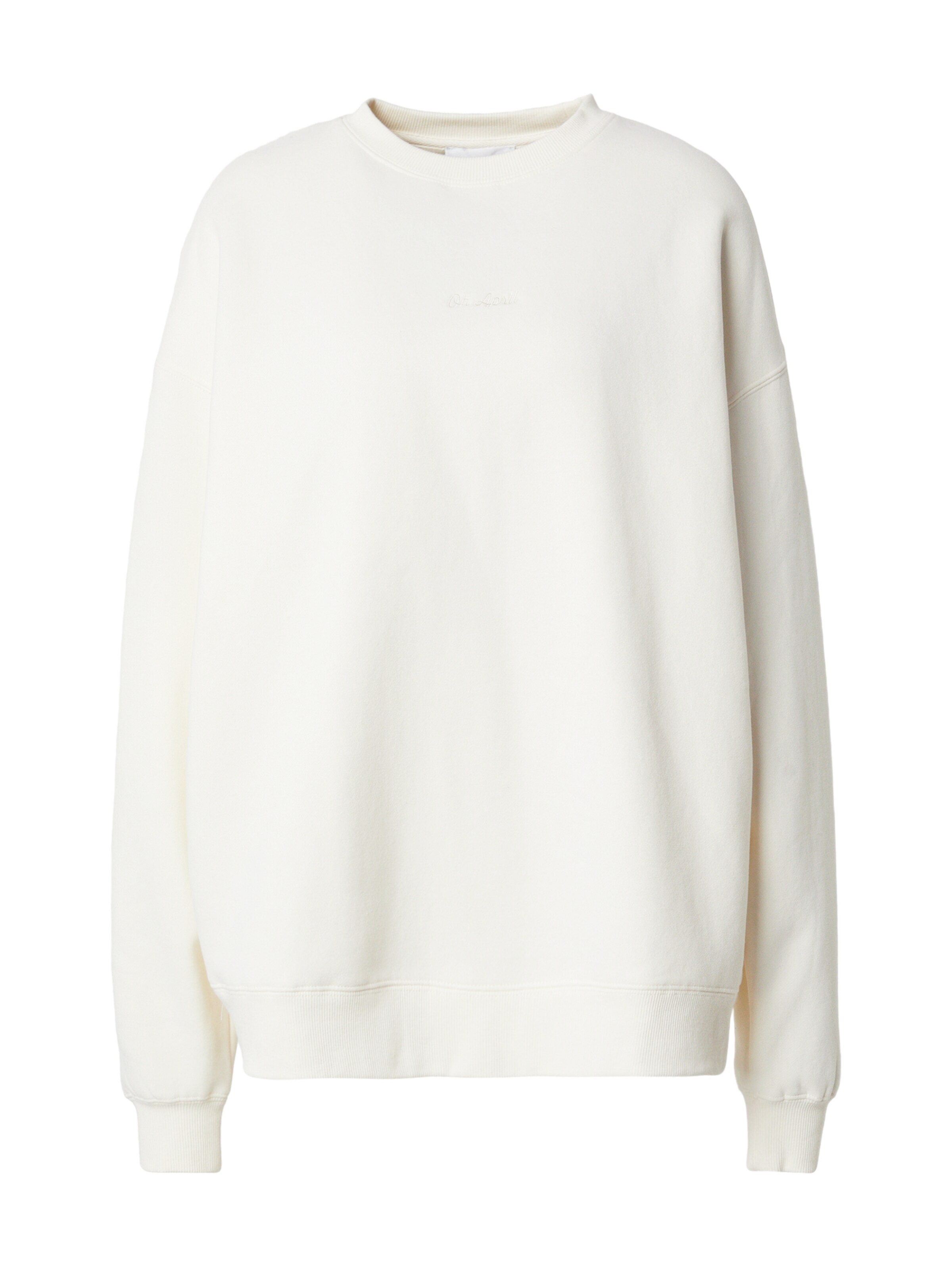 OH APRIL Mikina 'Nostalgia Heart' - Biela: predná strana