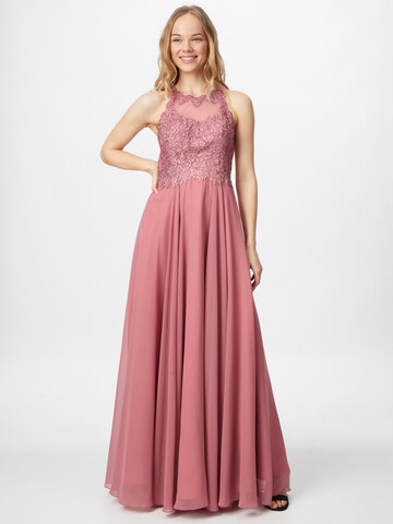 mascara Evening Dress in Pink: front