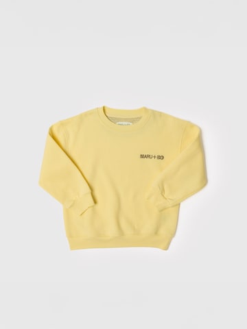 Maru + Bo Sweatshirt 'EMBROIDERED LOGO SWEATSHIRT' in Yellow: front
