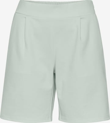 ICHI Pleat-Front Pants 'KATE' in Green: front