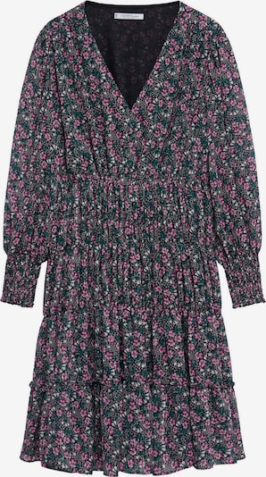 VIOLETA by Mango Robe en vert foncé / rose / noir / blanc, Vue avec produit