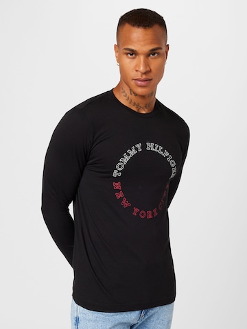 T-Shirt TOMMY HILFIGER en noir : devant