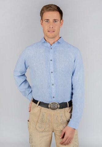 STOCKERPOINT Comfort fit Traditional Button Up Shirt 'Fernando' in Blue: front