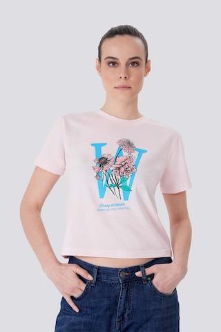 UNIQVIBE Shirt in Pink: front