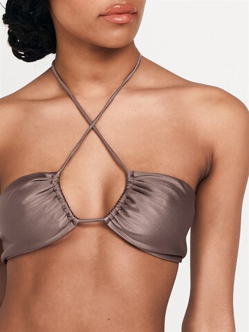 Lezu Triangle Bikini Top 'Roswita' in Grey