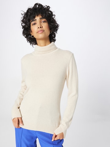 Pull-over 'TURTLE' Sisley en beige : devant