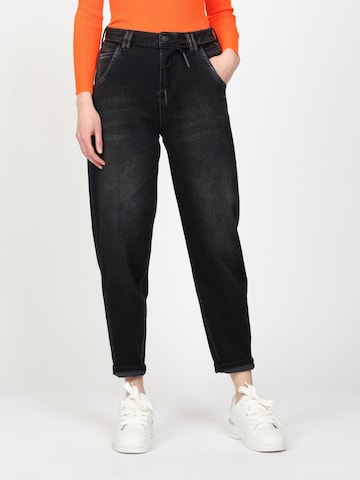 Gang Tapered Jeans '94VIA JOGGER' in Zwart: voorkant