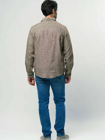 MCS Comfort fit Overhemd ' Dean Shirt ' in Bruin