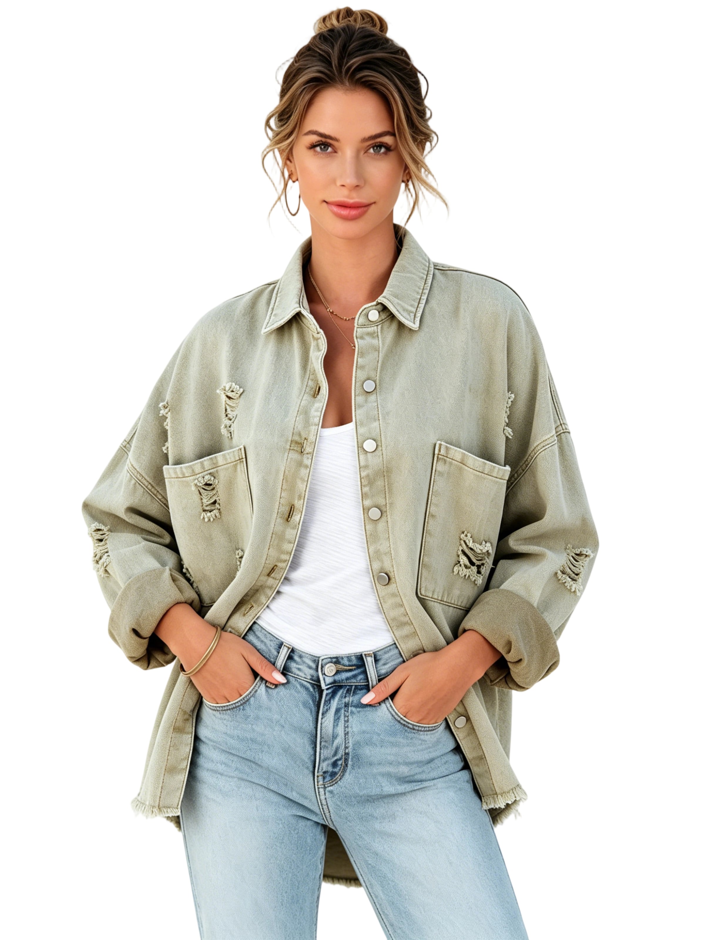 Yesfashion Between-Season Jacket in Green
