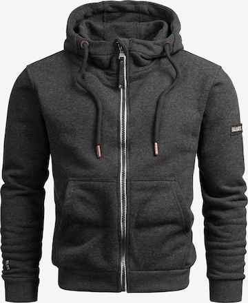 Alessandro Salvarini Sweatjacke 'Bergamo' in Grau: predná strana