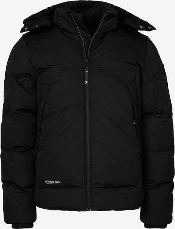 Petrol Industries Winterjas 'Nikiski' in Zwart: voorkant