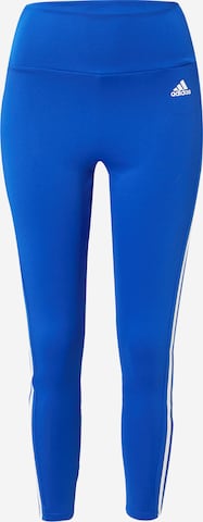 Skinny Pantaloni sport 'Designed To Move High-Rise 3-Stripes' de la ADIDAS SPORTSWEAR pe albastru: față