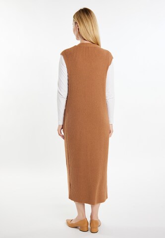 usha WHITE LABEL Knitted vest 'Teylon' in Brown