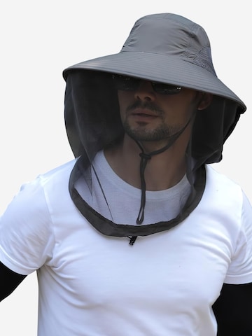 Magicshe Hat 'UPF50+ Sonnenhut mit Breiter Krempe und Moskitonetz' in Black: front