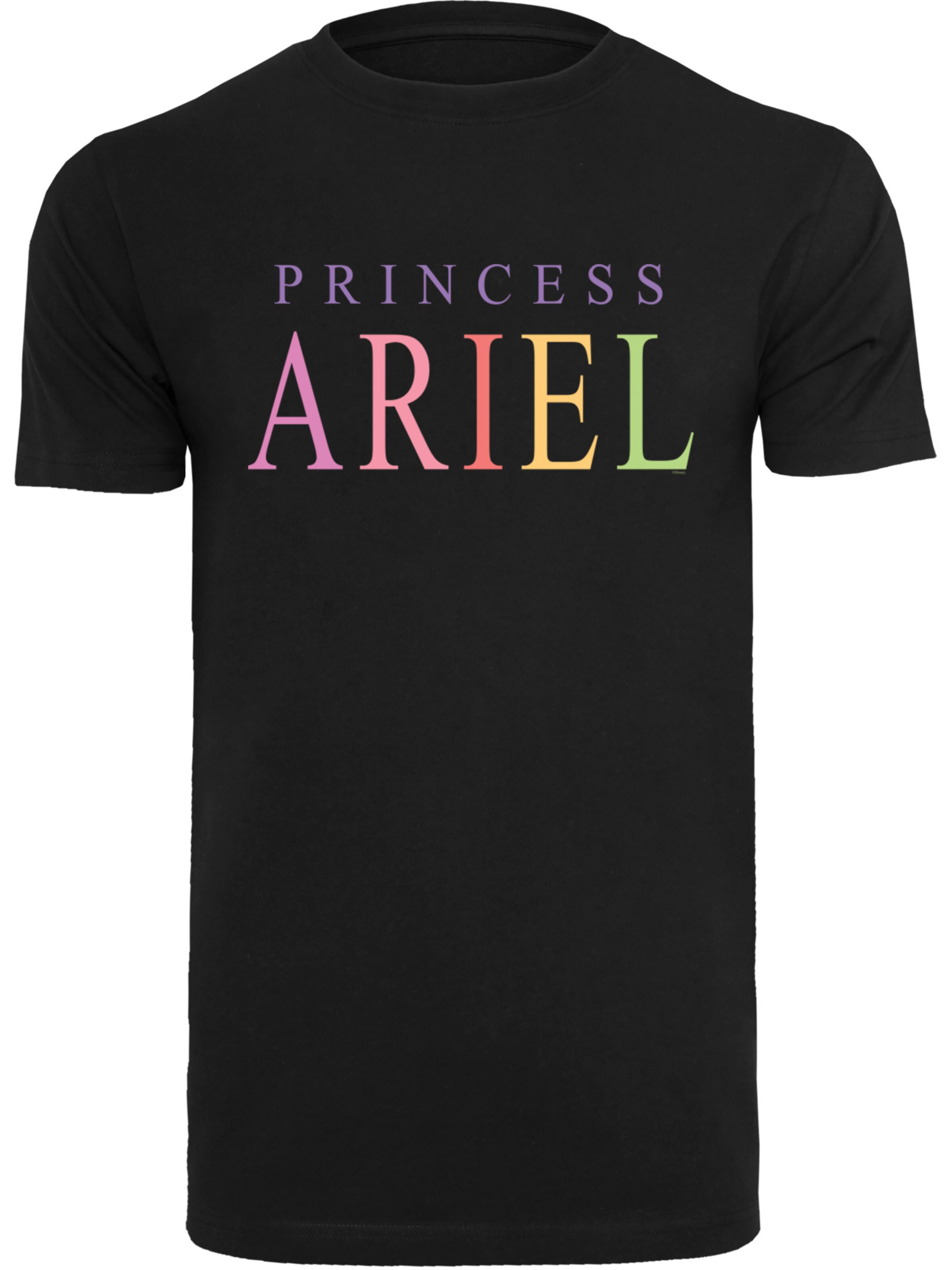T-Shirt 'Disney Arielle die Meerjungfrau Arielle die Meerjungfrau Graphic' F4NT4STIC en noir : devant