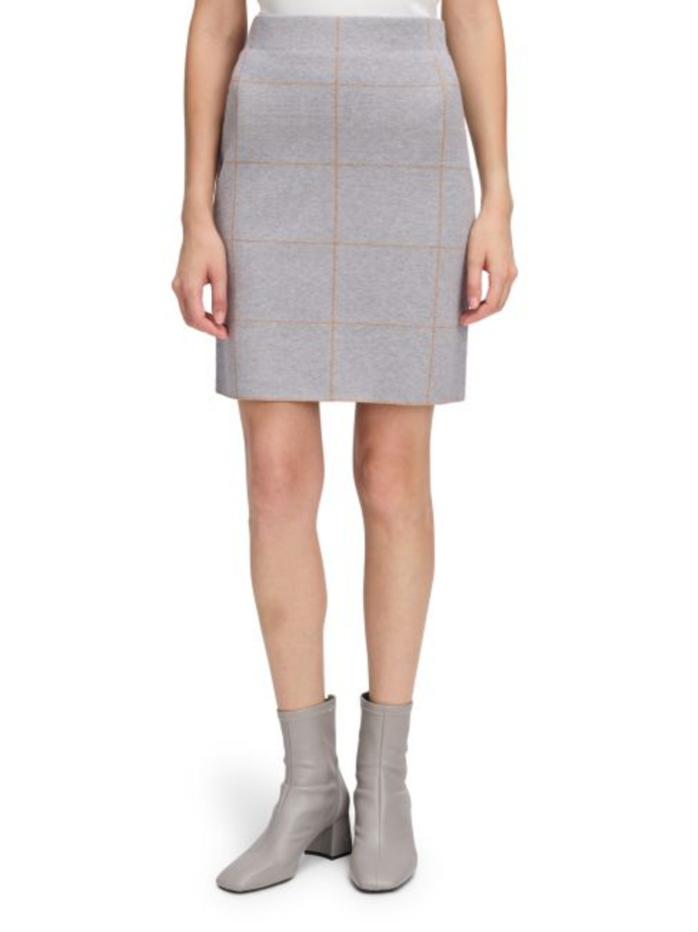 Betty Barclay Strickrock mit Jacquard in Grau: Vorderseite