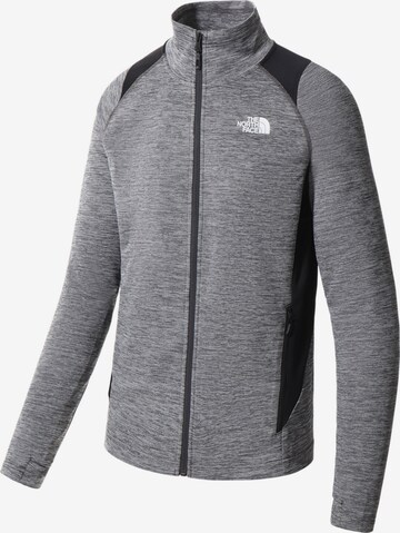 THE NORTH FACE Athletic Fleece Jacket in Grey: front