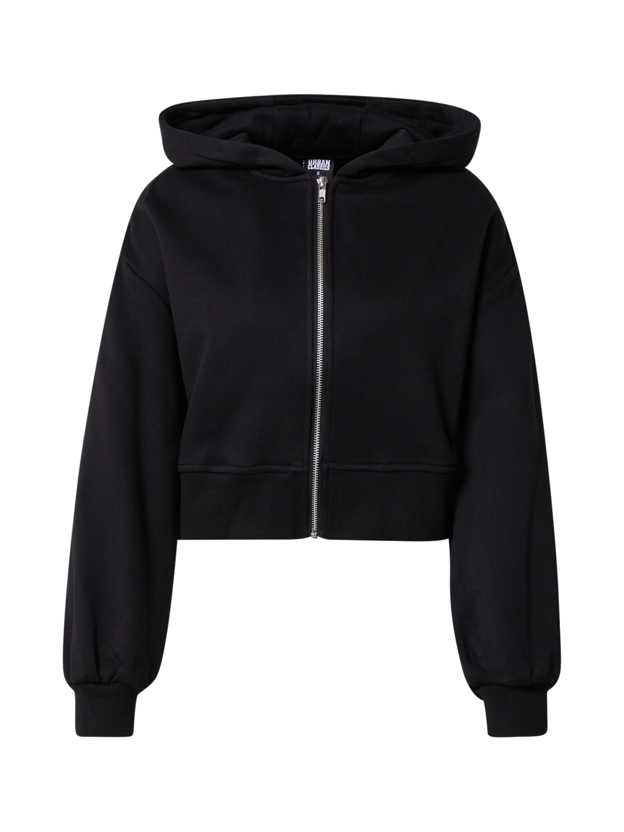 Urban Classics Sweat jacket in Black: front