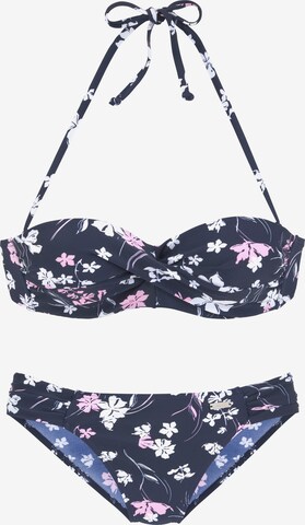 LASCANA Bandeau Bikini - kék: elől